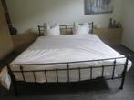 bedkader met dubbele verstelbare lattenbodem, Ophalen, Gebruikt, 90 cm, Tweepersoons
