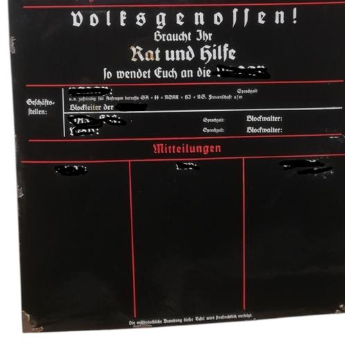 Emaillebord - 'Hier spricht die ...', Verzamelen, Militaria | Tweede Wereldoorlog, Overige soorten, Overige typen, Ophalen of Verzenden