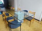 Glazen design tafel te koop, Ophalen, Gebruikt, 150 tot 200 cm, 200 cm of meer
