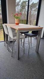 bartafel met barstoelen xooon, Huis en Inrichting, Barkrukken, Ophalen, Zo goed als nieuw, Metaal