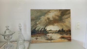 Petit tableau ancien signé C.de Gent beschikbaar voor biedingen
