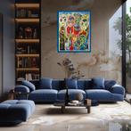 UNIEK ORIGINEEL WERK VAN ABOUDIA, Antiek en Kunst, Kunst | Schilderijen | Modern, Ophalen of Verzenden