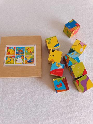 Houten blokken, puzzel 6 in 1 beschikbaar voor biedingen