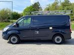 Ford Transit Custom 2.2TDCi L1H1 Faible Km 1Main Airco Capt, 2200 kW, Stof, Zwart, Blauw
