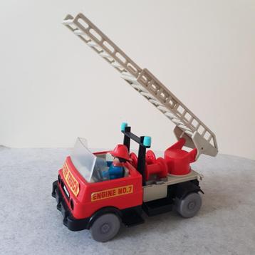 Playmobil brandweer, fire truck engine no 7, 3236