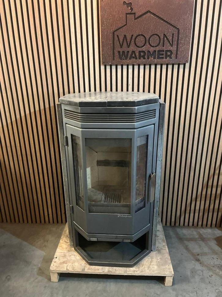 25065 Speksteenkachel 8kw, Huis en Inrichting, Kachels, Gebruikt, Vrijstaand, Houtkachel, Hout, Ophalen