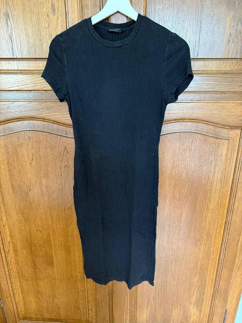 Zwarte geribbelde jurk - SHEIN - Maat M, Kleding | Dames, Jurken, Gedragen, Maat 38/40 (M), Zwart, Ophalen of Verzenden
