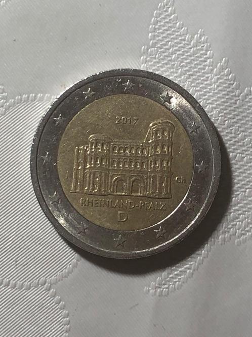 Gebruikte Duitse J herdenkingsmunt van 2 euro 2017., Postzegels en Munten, Munten | Europa | Euromunten, Losse munt, 2 euro, Duitsland
