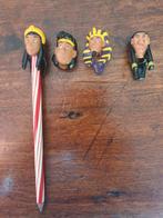 4 têtes de crayon papyrus (Dupuis 2008 - série complète)., Enlèvement ou Envoi, Autres personnages, Neuf, Statue ou Figurine