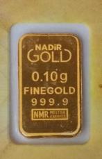 Lingot or 999 24 carats 0,1 gramme comme billet de banque, Enlèvement ou Envoi, Or