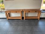 teak bijzettafel 2 dezelfde sidetables    300€/stuk, Huis en Inrichting, Tafels | Sidetables, Ophalen, 100 tot 150 cm, Teakhout