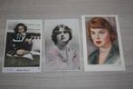 3 kaarten , Shirley Temple , Gladys Cooper , Ingrid Bergman, Verzamelen, Foto of Kaart, Gebruikt, Ophalen of Verzenden, Film