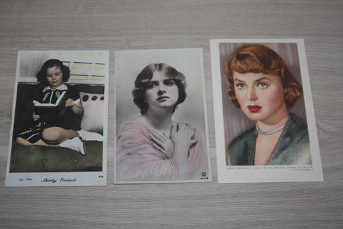 3 kaarten , Shirley Temple , Gladys Cooper , Ingrid Bergman, Collections, Cinéma & Télévision, Utilisé, Film, Enlèvement ou Envoi