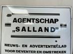 Enseigne émaillée Agency Salland, Antiquités & Art, Enlèvement ou Envoi