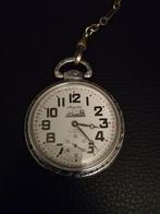 Origineel angelus antique zakuurwerk spoorwegen swiss made, Overige merken, Zakhorloge, Staal, 1900 tot 1930