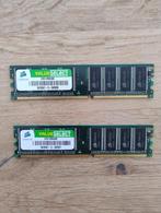 Corsair ValueSelect 2X512 MB DDR-400 DDR1, Computers en Software, RAM geheugen, 1 GB of minder, Ophalen of Verzenden, Desktop