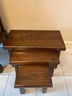 bijzettafeltje driedelig, 55 tot 75 cm, Zo goed als nieuw, Rechthoekig, Hout