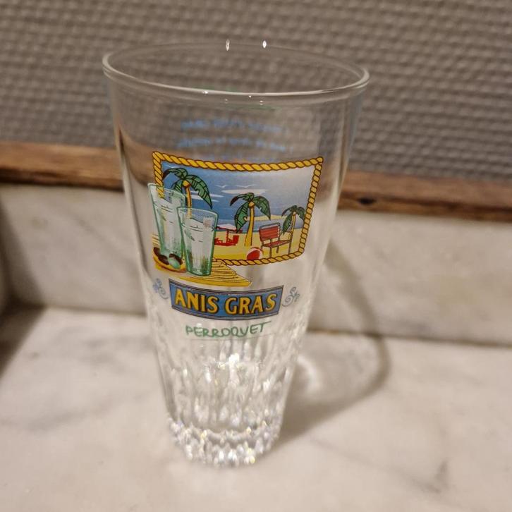 Verre à Pastis  Anis Gras Perroquet, Collections, Verres & Petits Verres, Utilisé, Autres types, Enlèvement ou Envoi