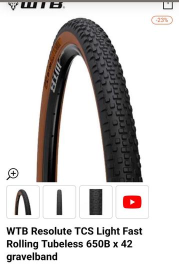 WTB gravelband beschikbaar voor biedingen
