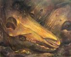 Renaat Saey (1913-1996): Paardenschedels (123 x 103 cm), Antiek en Kunst, Kunst | Schilderijen | Klassiek, Ophalen