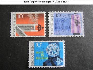 Timbres Belgique oblitérés - séries complètes : 20cts / séri beschikbaar voor biedingen