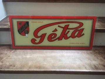 Oude Glasreclame Géka Affilié beschikbaar voor biedingen