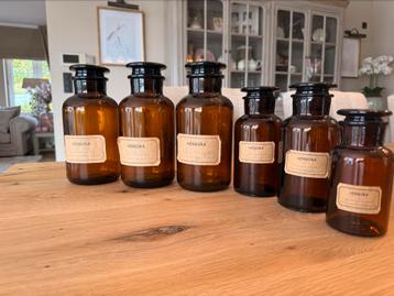 Apotheek flessen antiek 6 stuks, Enlèvement