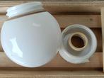 Oude lampenkappen (bol) + fitting, Ophalen, Gebruikt, Wit, Minder dan 25 cm