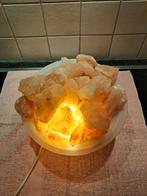Lampe de forme vasque avec pierre de sel, Enlèvement, Comme neuf, Moins de 50 cm