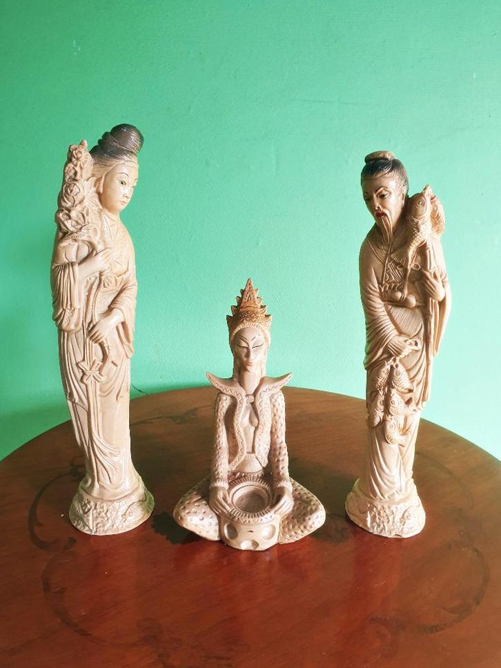 Collection de statues chinoises de saints, Collections, Statues & Figurines, Comme neuf, Religion, Enlèvement ou Envoi