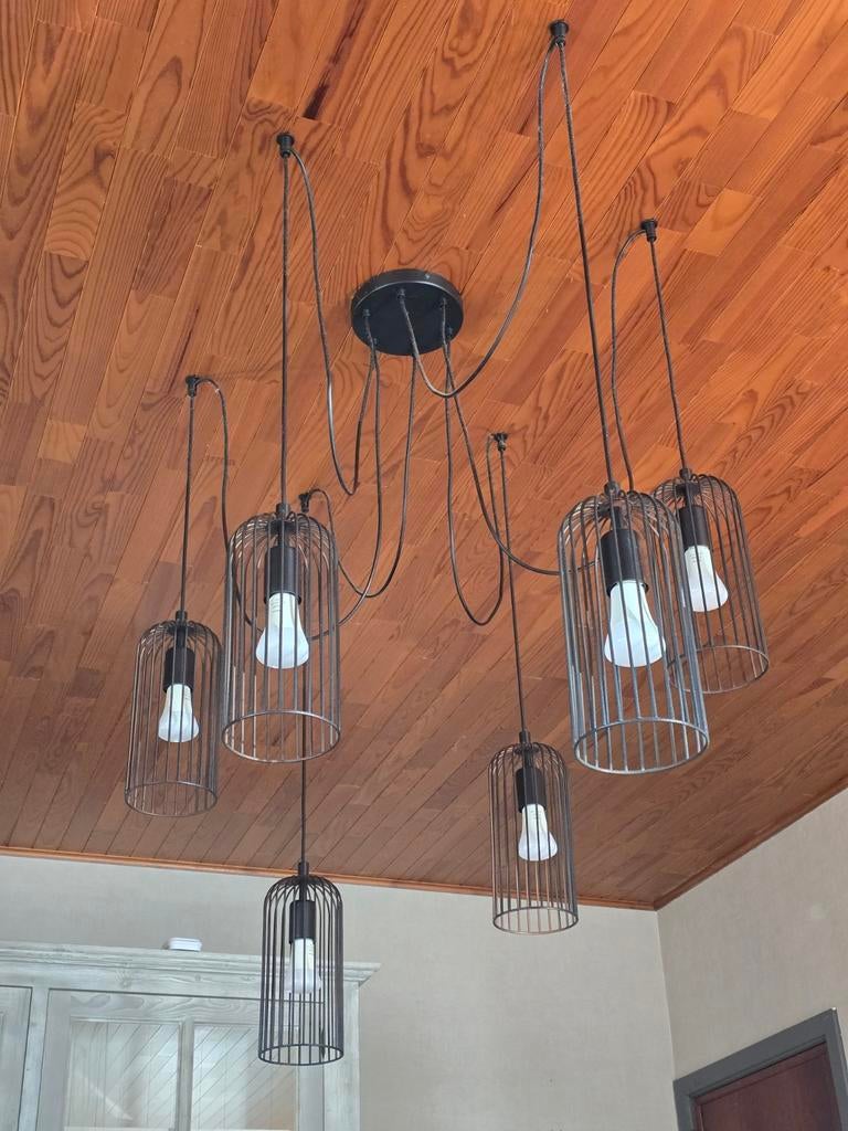 Hanglamp Roccamena in zwart en koper, Enlèvement