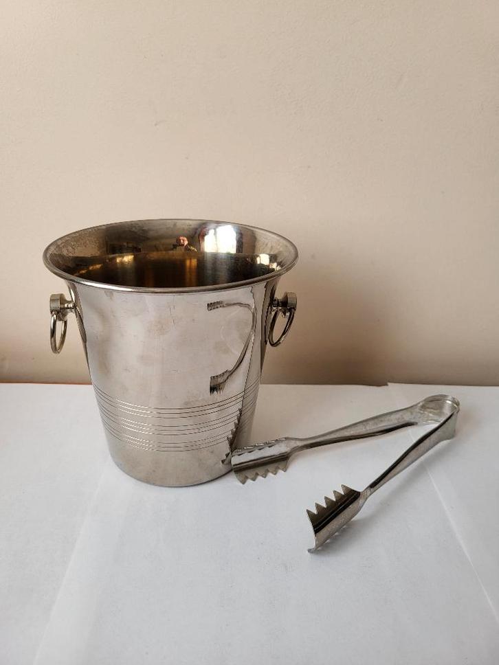 Seau à glaçons Guy Degrenne & Pince Alessi 505, Maison & Meubles, Cuisine | Vaisselle, Enlèvement ou Envoi