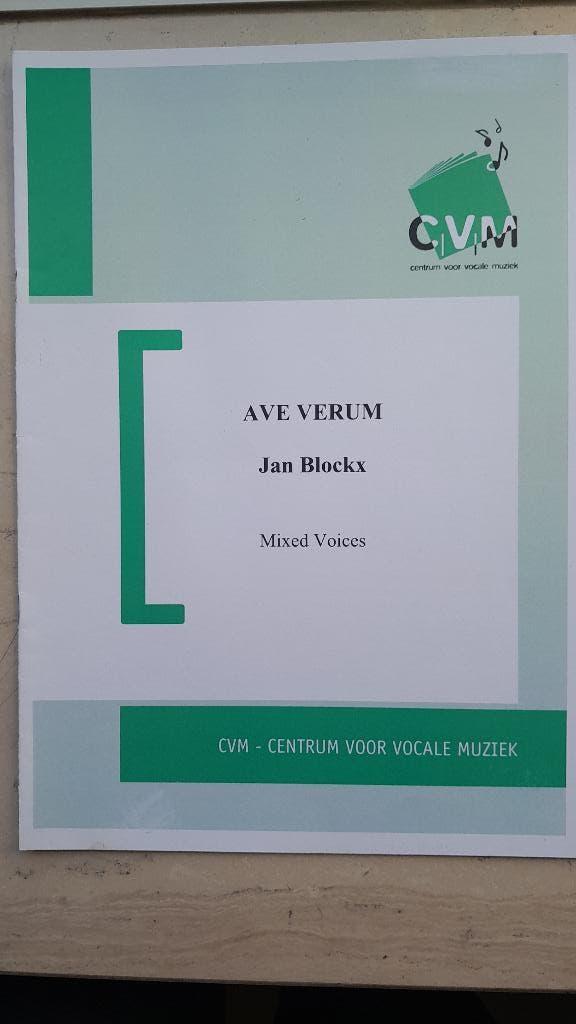 Partituur   AVE VERUM     Jan Blockx, Ophalen of Verzenden, Nieuw, Overige soorten, Koor