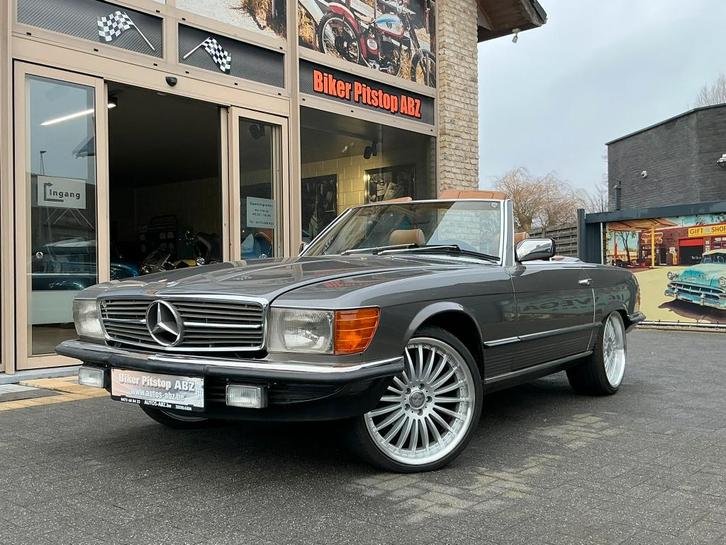 Mercedes SL 380 *Cabriolet*107*V8, Autos, Oldtimers & Ancêtres, Entreprise, Achat, Vitres électriques, Jantes en alliage léger