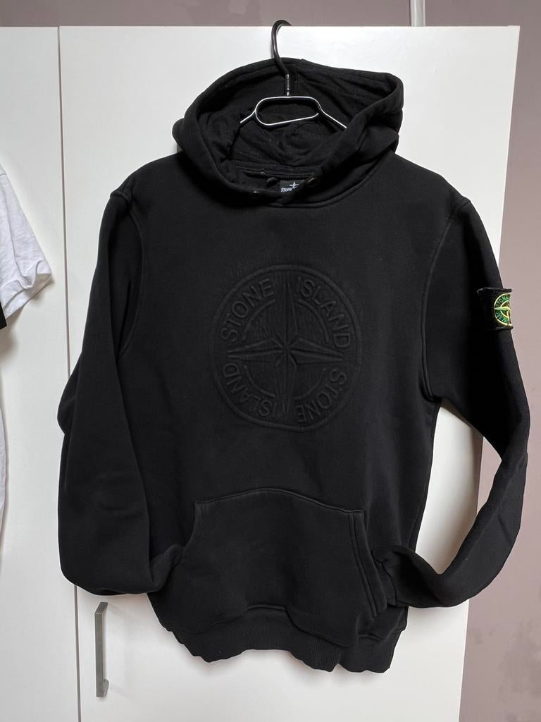 Zwarte Hoodie van Stone Island, Enlèvement ou Envoi, Comme neuf, Taille 52/54 (L)