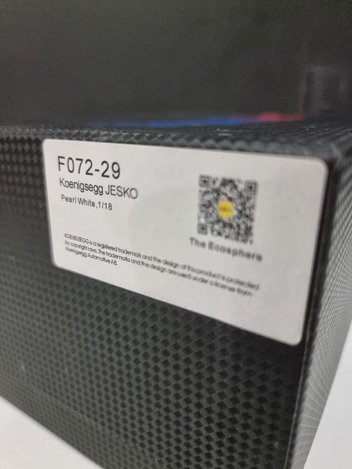Koenigsegg Jesko FrontiArt 1:18 Limited–Pearl White New–Rare, Hobby & Loisirs créatifs, Voitures miniatures | 1:18, Neuf, Voiture