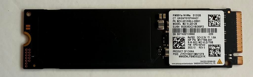Ssd NVMe 512 gb, Computers en Software, Harde schijven, Ophalen of Verzenden, Zo goed als nieuw, SSD