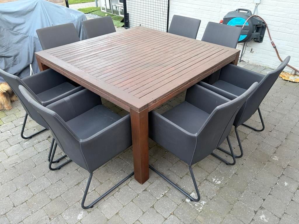 Set de jardin avec 8 chaises, Jardin & Terrasse, Chaise, Salons de jardin, 8 places, Utilisé