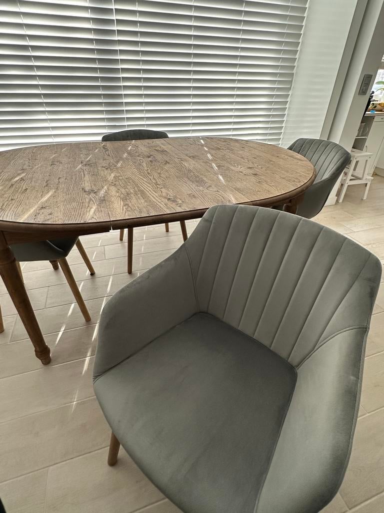 Jysk eetkamerstoelen - set van 4 - mooie neutrale stijl, Huis en Inrichting, Stoelen, Ophalen, Zo goed als nieuw