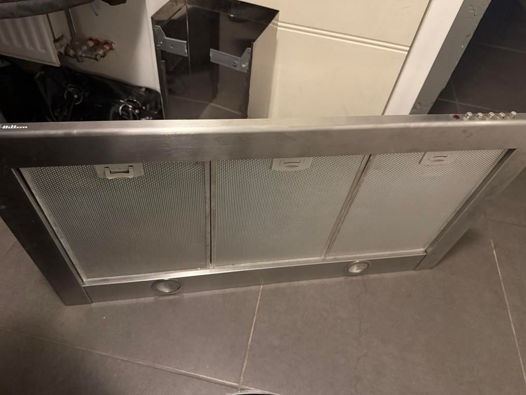 Dampkap 90cm, Elektronische apparatuur, Afzuigkappen, Ophalen, Zo goed als nieuw, Vrijstaand