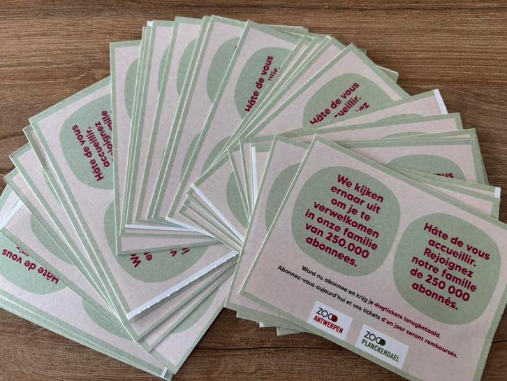 Tickets pour zoo d'Anvers ou zoo Planckendael de Malines, Tickets & Billets, Billets & Tickets Autre, Trois personnes ou plus