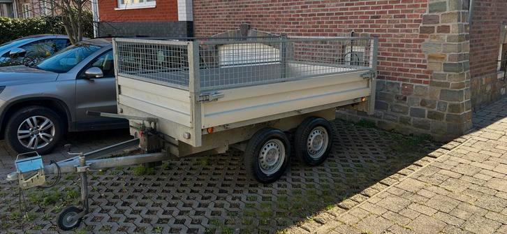 Remorque basculante 2 essieux 750Kg / 1850€, Autos : Divers, Remorques, Utilisé, Enlèvement