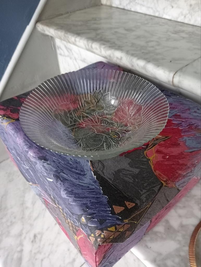 Antiek glazen schaal, Huis en Inrichting, Ophalen of Verzenden, Schaal