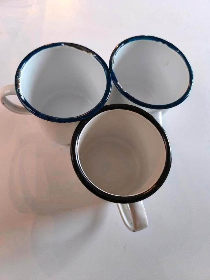 3 emaille bekers, Enlèvement ou Envoi