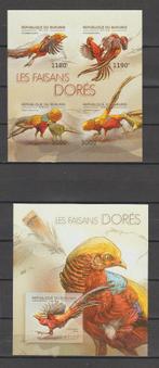 Burundi 2012 Blok Goudfazanten ongetand **, Enlèvement ou Envoi, Non oblitéré, Animal et Nature