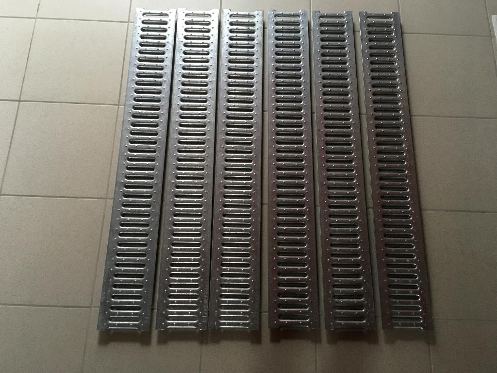 6 nieuwe gegalvaniseerde afvoergoten HAURATON 1000mm, Ophalen, Afvoer, Nieuw, Zink