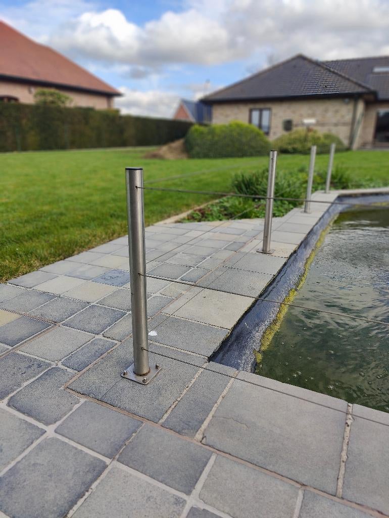 Omheining RVS 316 inox, Ophalen, Zo goed als nieuw, Inox