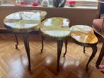 Vintage marmeren bijzettafels (set van 3), Antiek en Kunst, Ophalen