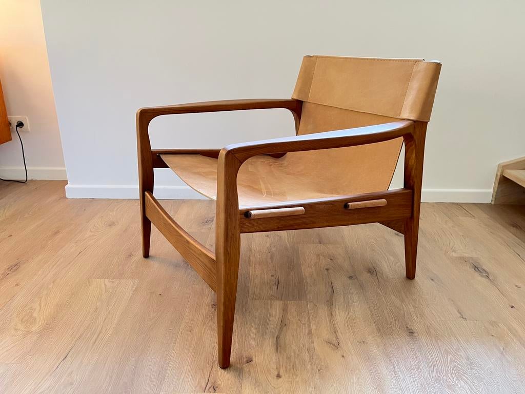 La Redoute AM.PM Alberto Lounge Chair Fauteuil Solid Oak, Huis en Inrichting, Ophalen, Gebruikt