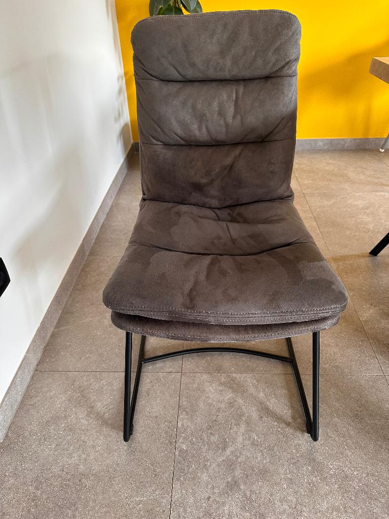 Tafel stoelen 4 stuks, Maison & Meubles, Chaises, Gris, Enlèvement ou Envoi, Comme neuf, Quatre